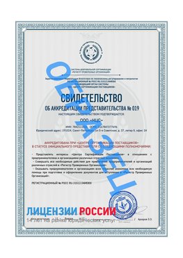 Свидетельство аккредитации РПО НЦС Подольск Сертификат РПО